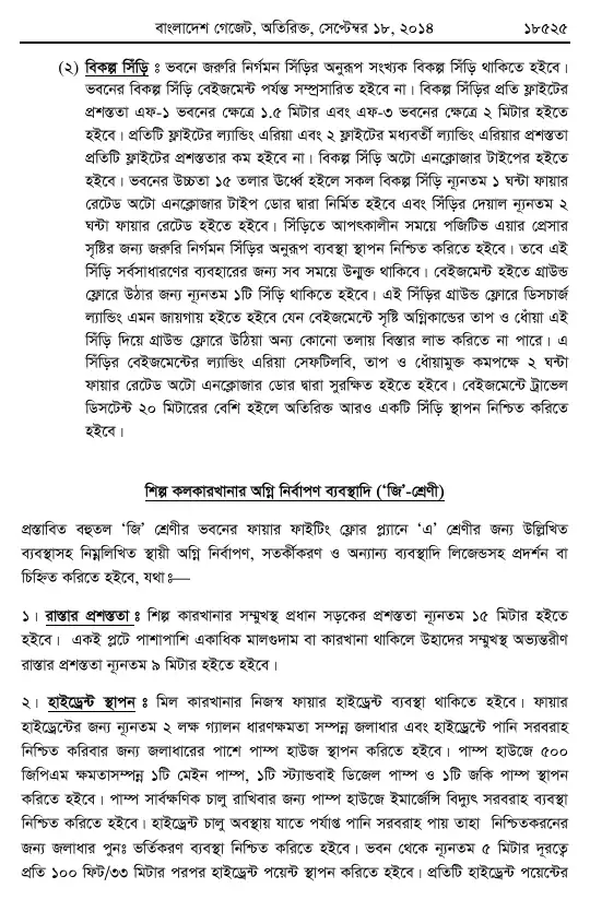 অগ্নি প্রতিরোধ ও নির্বাপণ বিধিমালা, ২০১৪ তফসিল — পৃষ্ঠা ৫৫