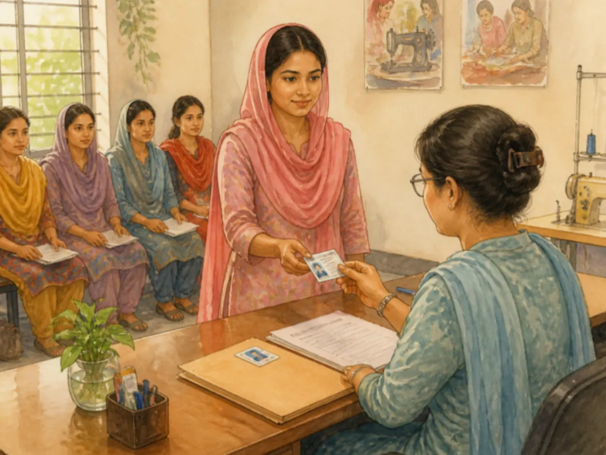 নিয়োগের দিন: নতুন শ্রমিক পরিচয়পত্র নিচ্ছেন, অন্যরা নিয়োগপত্র হাতে অপেক্ষায়
